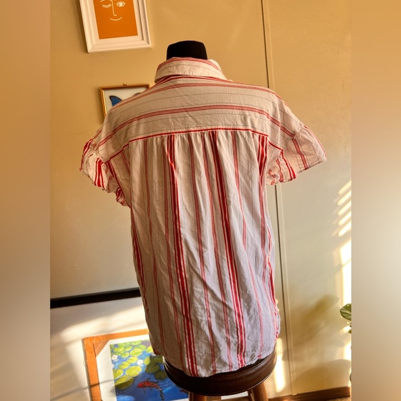Madewell size medium striped button Down - Picture 3 of 7